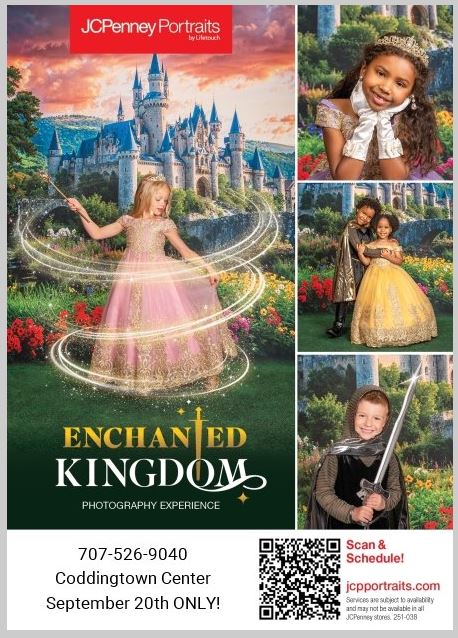 Stop by JCPenney at Coddingtown for an Enchanted Kingdom photo experience. September 20th ONLY! See JCPenney for details.