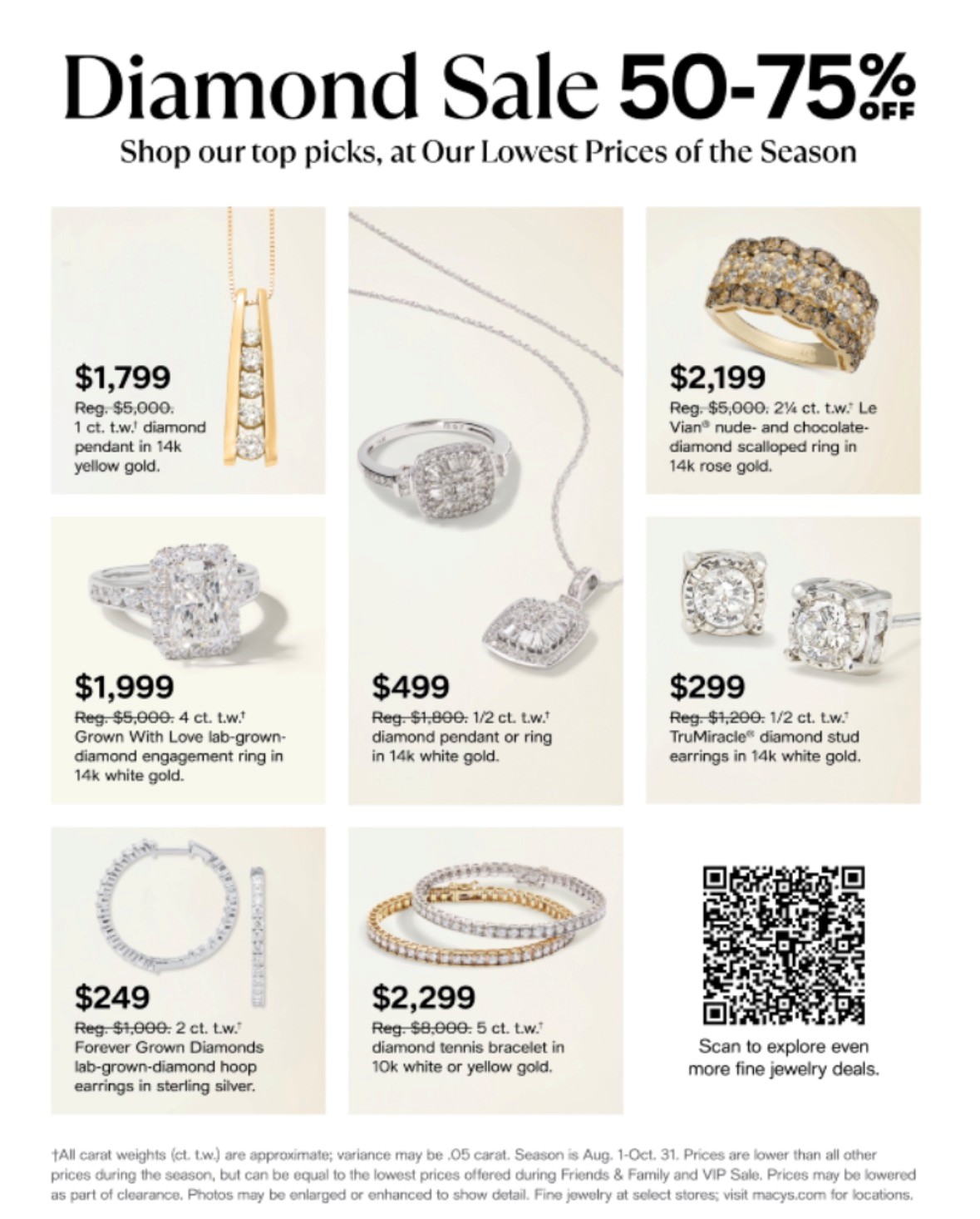 Diamond Sale: 50-75% OFF. Shop top picks, at lowest prices of the season. See Macy's for more details.