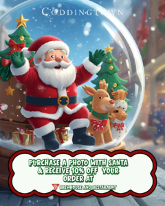 Holiday Cheer at Coddingtown! ✨🦌 Snap a photo with Santa and enjoy a jolly 10% OFF your order at BJ’s Brewhouse & Restaurant! 🎁🍽️ Bring the family, share the magic, and save while you’re at it. ❤️ 2025 Photos with Santa Purchase only